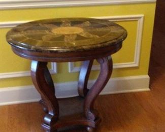 Marble top table $195.00