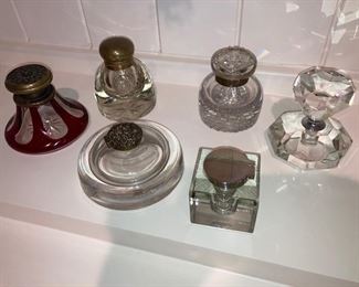 antique and vintage inkwells