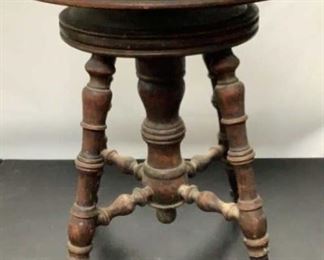 ANTIQUE CLAW FOOT PIANO STOOL