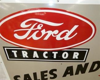 VIEW 3 CLOSEUP FORD TRACTOR PORC. SIGN