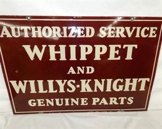 35X24 PORC. WHIPPET/WILLYS KNIGHT SIGN