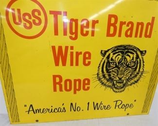 VIEW 3 CLOSEUP USS WIRE ROPE SIGN