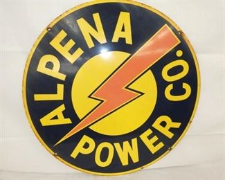 30IN PORC ALPENA POWER CO. SIGN