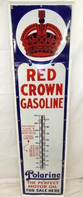 19X72 PORC. 1944 RED CROWN THERMOMETER