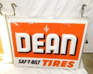 49X37 DEAN TIRES LIGHTED SIGN