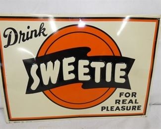 13X9 EMB OLD STOCK SWEETIE DRINK SIGN