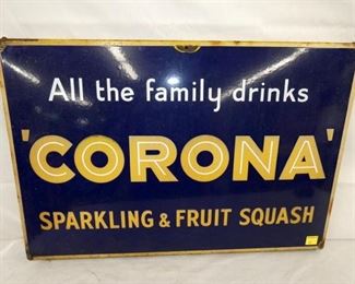 30X21 PORC CORONA DRINKS SIGN