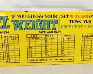 17X7 PORC FREE WEIGHT SCALE SIGN