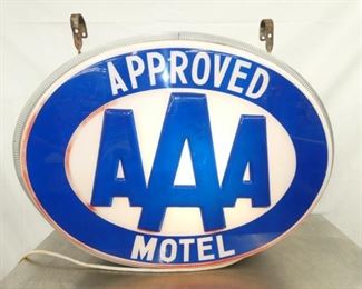 39X30 EMB. LIGHTED AAA SIGN