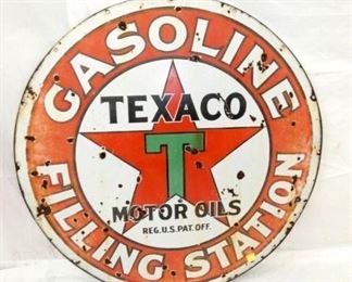 43IN. PORC TEXACO FILLING STATION SIGN