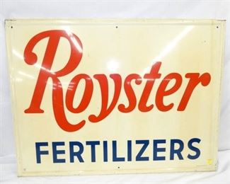 48X36 1962 ROYSTER FERTILIZERS SIGN