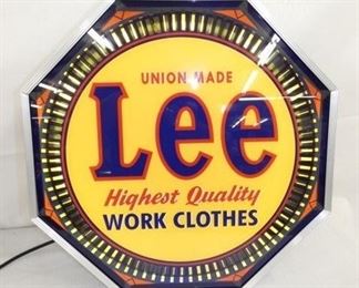 18IN. LEE SPINNER NEON SIGN