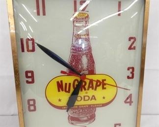 13X16 NUGRAPE SODA CLOCK