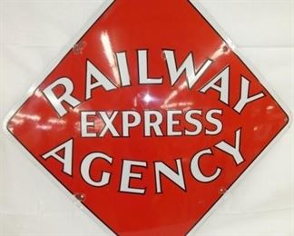 37IN. PORC RAILWAY EXPRESS AGENCY SIGN