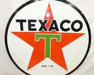 VIEW 4 SIDE 2 6FT. PORC. TEXACO SIGN