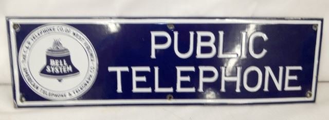 19X6 PORC PUBLIC TELEPHONE SIGN