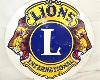30IN. PORC. LIONS INTERNATIONAL SIGN