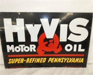 26X17 PORC HYVIS MOTOR OIL SIGN