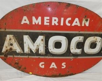 60X40 PORC DS AMERICAN AMOCO GAS SIGN