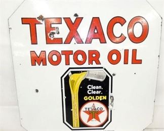 30X30 DS PORC TEXACO MOTOR OIL SIGN
