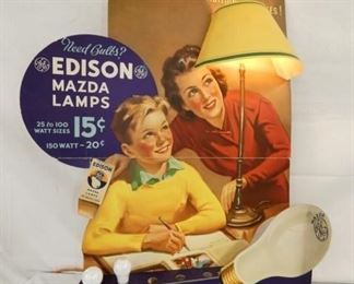 31X41 3D EDISON MAZDA LAMPS EASLE BACK