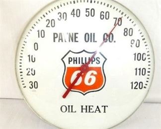 12IN PHILLIPS 66 PAM OIL HEAT THERM.