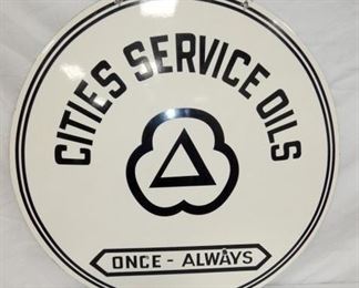 30IN. PORC. CITIES SERVICE OILS SIGN