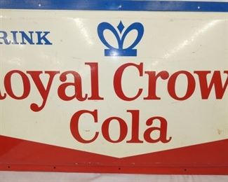 VIEW 4 1939 EMB. ROYAL CROWN COLA SIGN