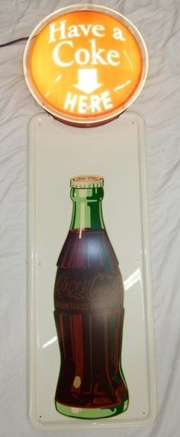 16X54 COKE VERTICAL W/ BUTTON NEON SIGN