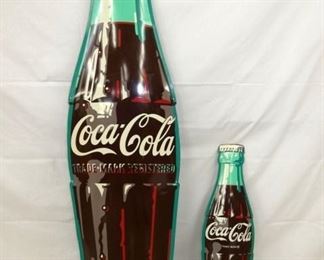 EMB. 1932 AND 1949 DIE CUT COKE BOTTLES