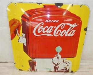 27X25 PORC. COKE DISPENSER SIGN