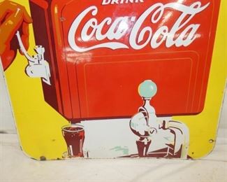 VIEW 6 27X25 PORC. COKE DISPENSER SIGN