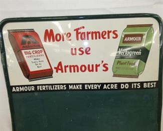 VIEW 2 CLOSEUP TOP FARMERS ARMOURS SIGN