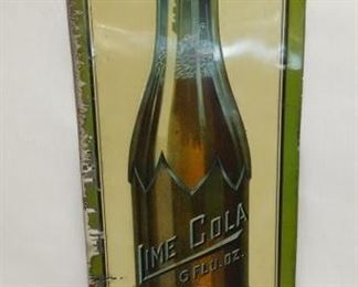 10X28 EMB. LIME COLA VERTICAL SIGN