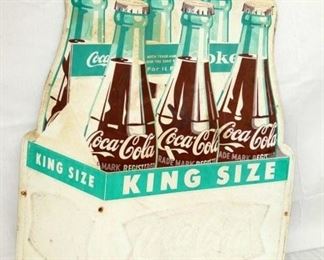 30X36 EMB. COKE CARTON KING SIZE SIGN