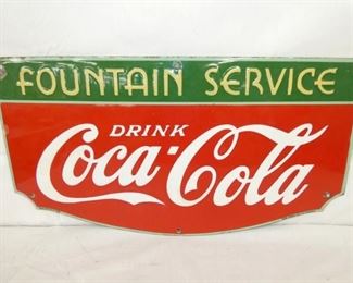 27X14 PORC. COKE FOUNTAIN SIGN