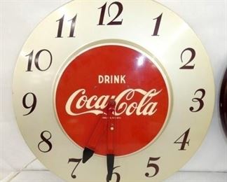 18IN SILVER COCA COLA CLOCK