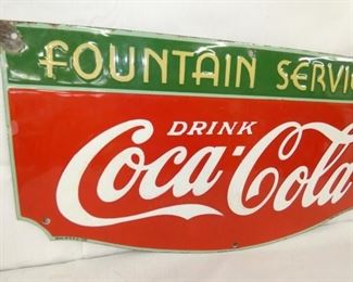 VIEW 3 LEFTSIDE PORC. COKE SERVICE SIGN