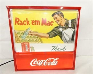 16X16 RACK EM MAC COKE LIGHTUP SIGN