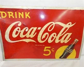 27X18 DRINK COKE 5CENT SIGN