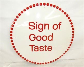 27IN SELF FRAMED GOOD TASTE COKE SIGN