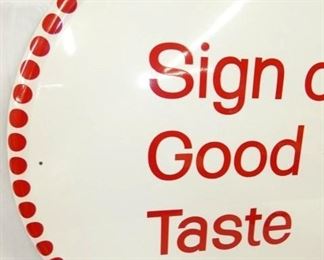 27IN SELF FRAMED GOOD TASTE COKE SIGN