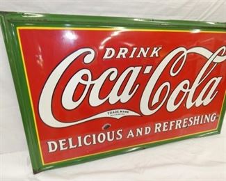 VIEW 2 LEFTSIDE SELF FRAMED COKE SIGN