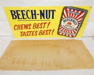 27X11 OLD STOCK BEECH NUT TOBACCO SIGN