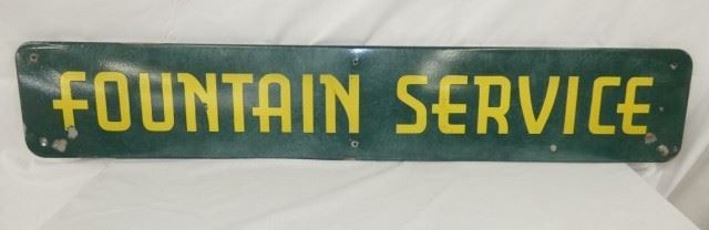 63X11 PORC. FOUNTAIN SERVICE SIGN