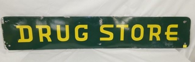 63X11 PORC. DRUG STORE SIGN