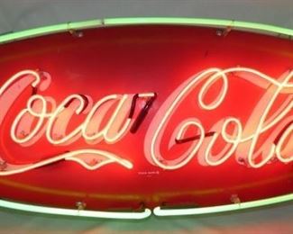 42X19 COKE FISHTAIL 2 COLOR NEON SIGN