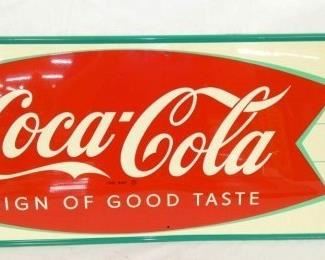 32X12 COCA COLA FISHTAIN SIGN OLD STOCK