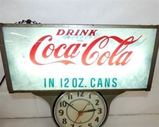 VIEW 2 LIGHTED COKE CLOCK