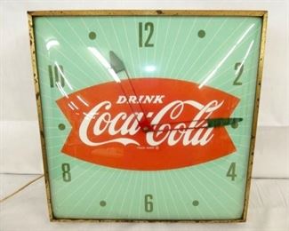 16X16 COCA COLA FISHTAIL CLOCK